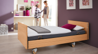 Pflegebett Westfalia IV Burmeier Standard / Liegefläche 100 x 200 cm, mit Rundstollendekor